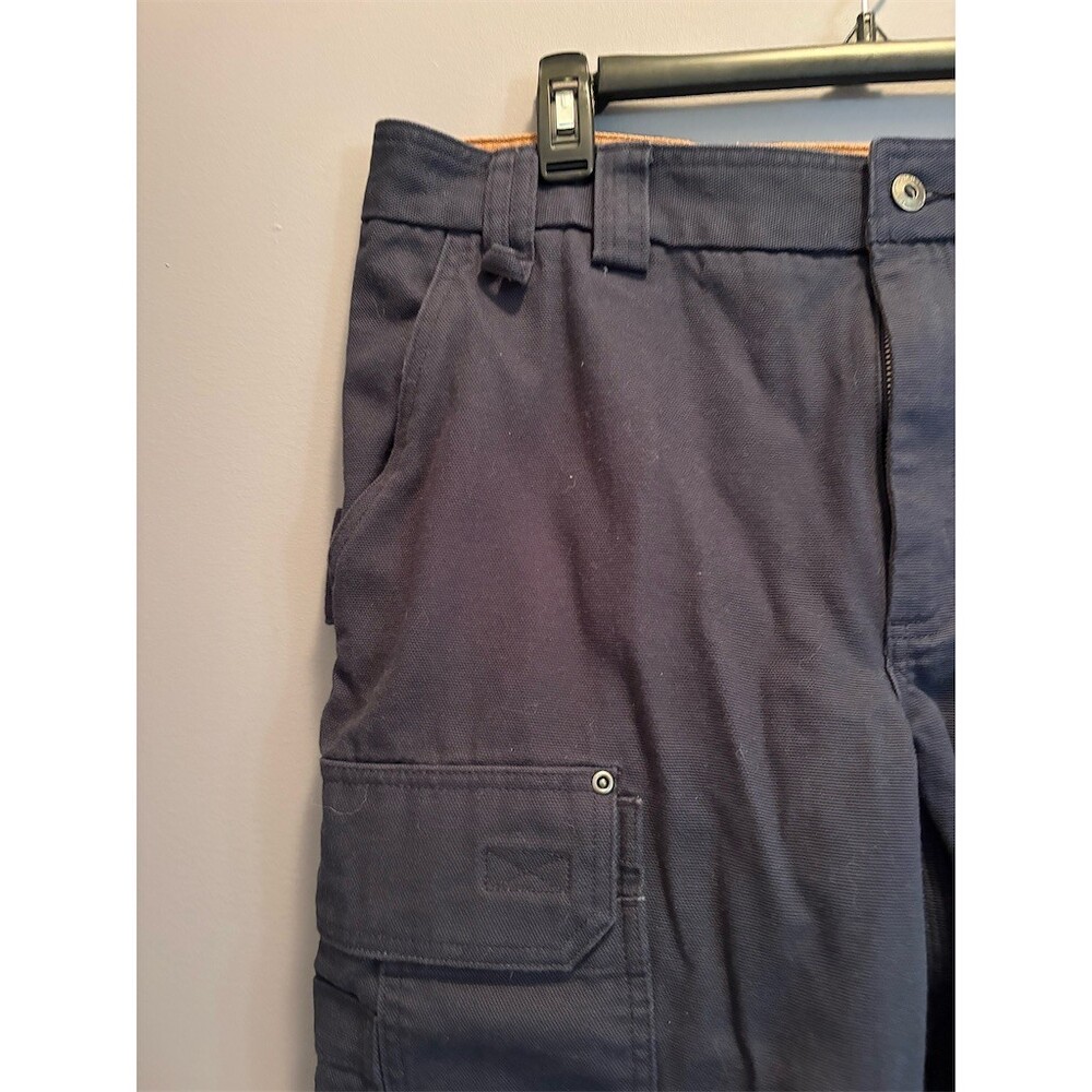 Duluth Trading Co Men's Fire Hose Cargo Work Pants Navy Relaxed 36x32 EUC - Picture 2 of 10